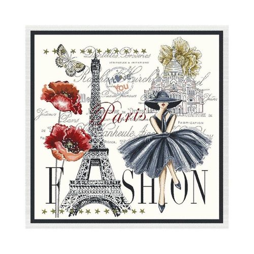 Tissu Carré Jacquard 48x48 Paris