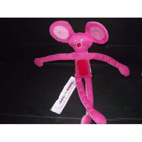 Doudou Hema Souris Rose Pois
