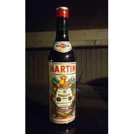 Ancienne Bouteille Martini Rosso 75 Cl Vendue En Angleterre Années 70. Collectionneur