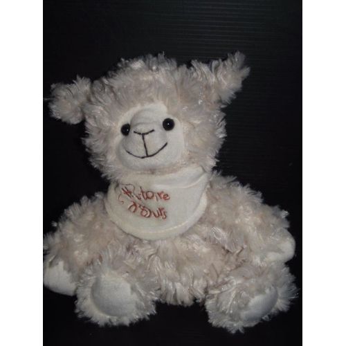 Doudou Histoire D'ours Mouton Agneau Blanc Foulard