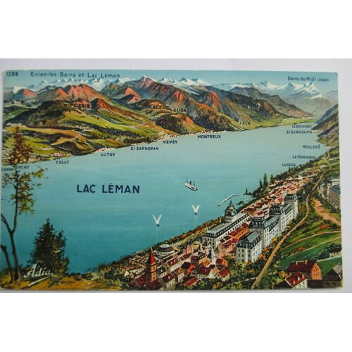 Carte Postale: Le Lac Leman