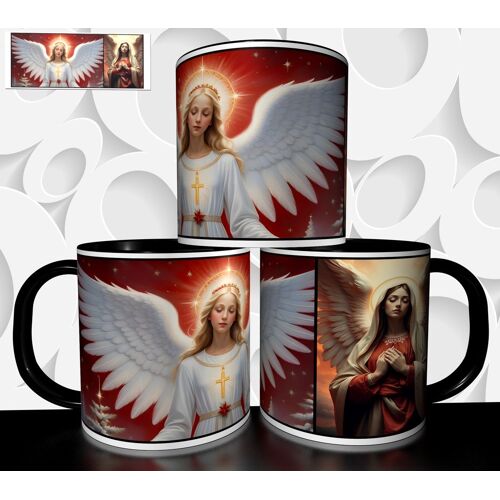 Mug Tasse À Café - Mug Illustration Jesus Christ Ange Marie Christianisme 2913