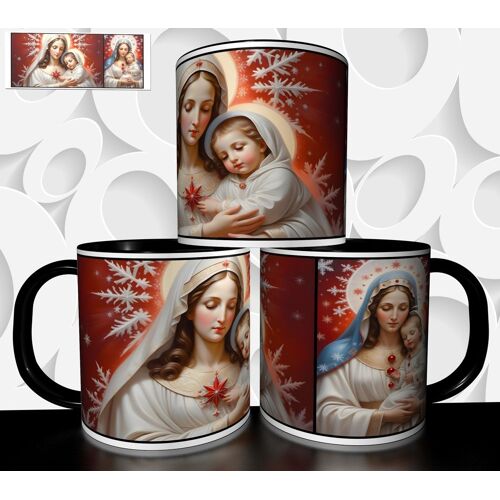 Mug Tasse À Café - Mug Illustration Jesus Christ Ange Marie Christianisme 2911