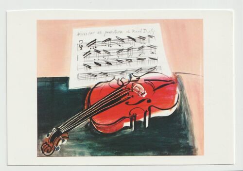 Carte Postale Raoul Dufy, Le Violon Rouge, 1948