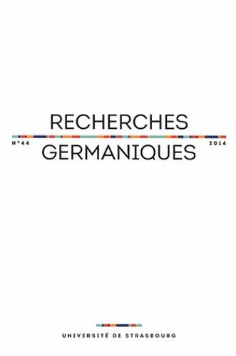 Recherches Germaniques N° 44/2014