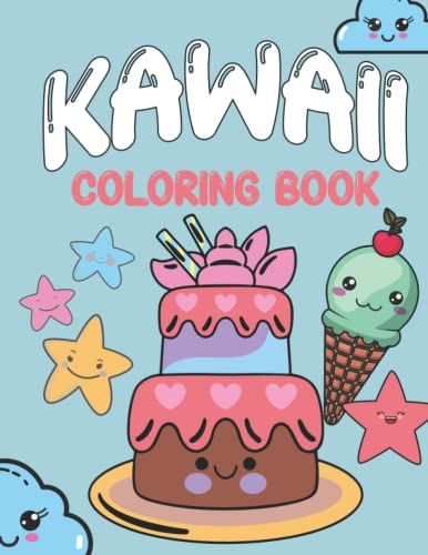 Kawaii Coloring Book: 15 Cute & Fun Kawaii Coloring Pages For Kids & Adults