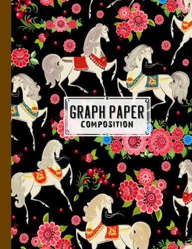 Graph Paper Composition Notebook: Horses Cover | Grid Paper Notebook, Quad Ruled, 100 Sheets, Size 8.5" X 11" By Heinz Zander