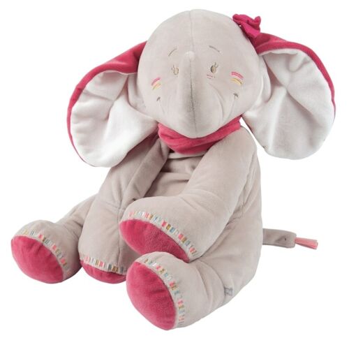 Doudou Peluche Noukie's Elephant 40cm Anna Pili Jouet Animal Beige Rose Naissance Deco Bebe Blankie Plush Noukies Baby