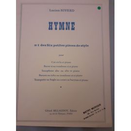 Hymne - N° 1 Des Six Petites Pièces De Style Pour Basson Ou Tuba Ou Trombone Ut Et Piano