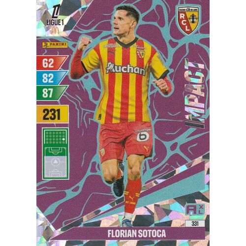 Carte Foot Panini Adrenalyn Xl - N° 331 - Foot 2024 / 2025 - Florian Sotoca - Impact - Lens
