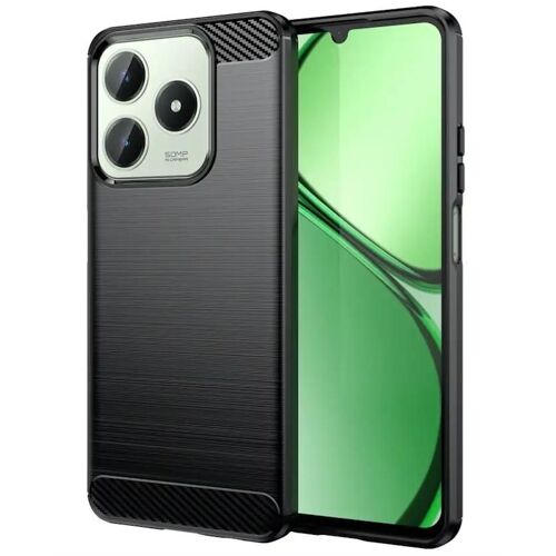Coque pour Realme C61 / C63 / Narzo N63 - housse etui silicone gel carbone + verre trempe - NOIR