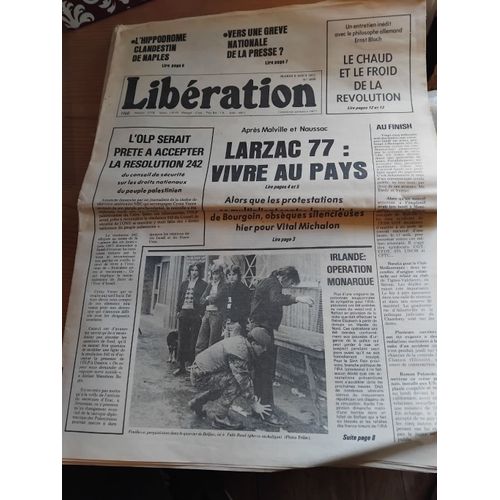 Journal Liberation Du 09/8/1977 : Larzac