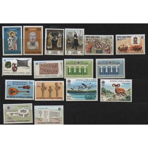 Chypre Timbres Europa 1981 À 1987