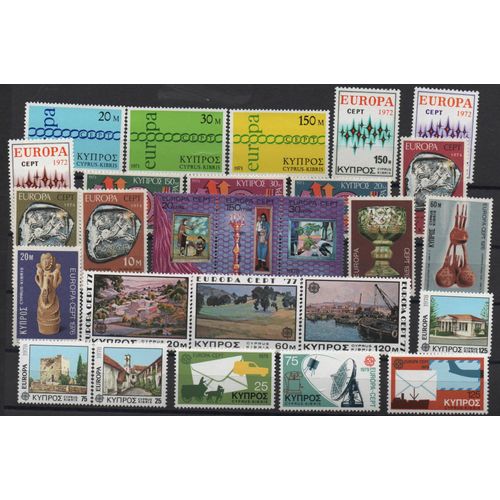 Chypre Timbres Europa 1971 À 1979