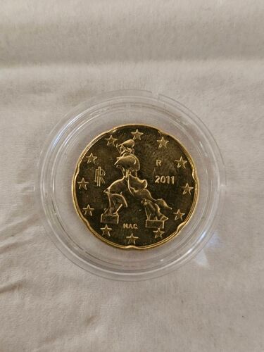 Pièce De Collection 20 Centime D'italie 2011 En Très Bonne État Avec Sa Capsule