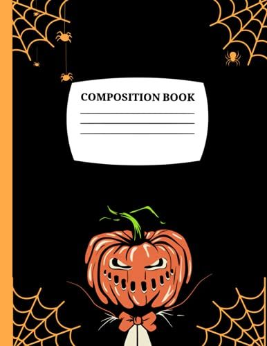 Composition Notebook: Happy Halloween Composition Notebook | Use For School, Work, Ideas, Writing, Goth Witchy Scary Design, Vintage Bat Design, Great Gift Paperback 8.5 X 11 ,120 P