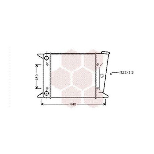 Radiateur Moteur Pour Volkswagen Scirocco Version : 1.1 De 1975 À 1979