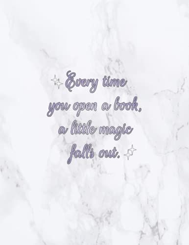 "Every Time" Reading Log Book: Track Your Books And Meet Your Reading Goals. Reading Journal With 134 Spacious Record Pages. Marble Design, Softcover, 8 X 11 Inches
