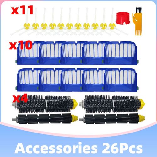 Pour Irobot Roomba 600 605 606 610 614 616 620 660 630 651 650 670 690 680 698 Robot Aspirateur Filtre Hepa Principal Brosse Lat¿¿rale Pi¿¿ces 9109-May23590