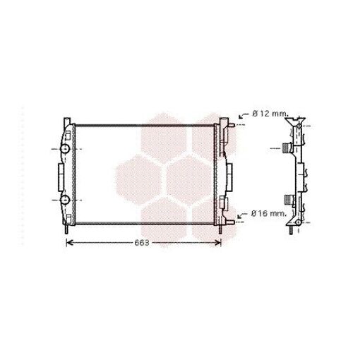 Radiateur Moteur Pour Renault Scénic Version : 1.5 Dci - Kw74 / 1.9 Dci - Moteur F9q804 De 2003 À 2008