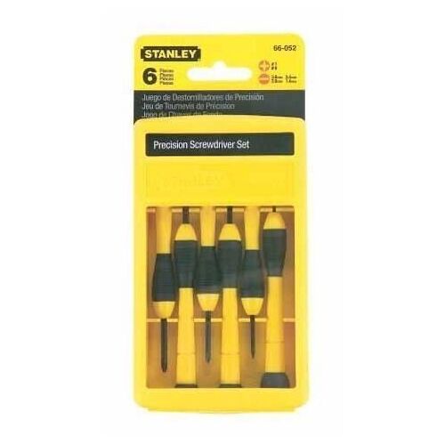 STANLEY Coffret de 6 tournevis horloger bimatiere