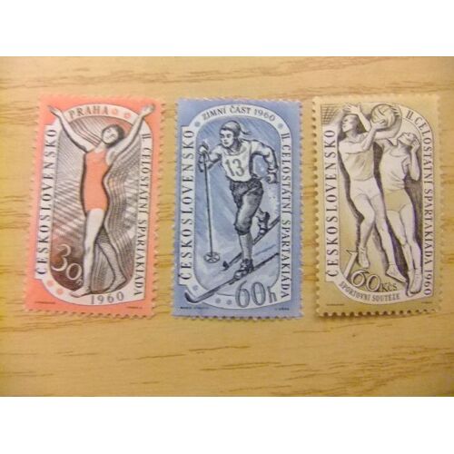  Tchécoslovaquie- 19560 -Yvert & Tellier Nº 1059 /61 ** Mnh