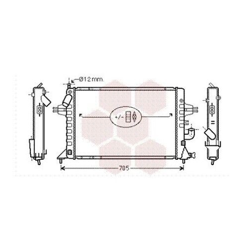 Radiateur Moteur Pour Opel Zafira Version : 1.7 Dti De 2000 À 2003