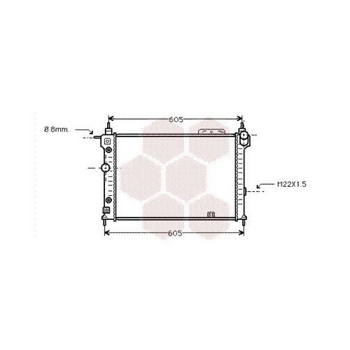 Radiateur Moteur Pour Opel Astra F Version : 1.6i 16v / 1.8 / 2.0 De 1991 À 1997