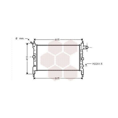 Radiateur Moteur Pour Opel Astra F Version : 1.4 / 1.4i - Long Pin / 1.6i - Long Pin De 1991 À 1997