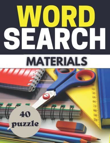 Word Search Materials: Print Challenging Activity Book Puzzles For Adults Men ,Women And Seniors & Teens With Soulitions .