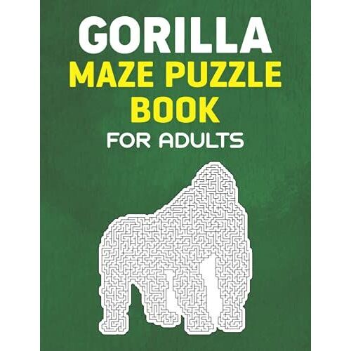 Gorilla Maze Puzzle Book For Adults: 40 Gorilla Themed Maze Puzzle Book For Mind Relaxation Stress Relief For Gorilla Lovers