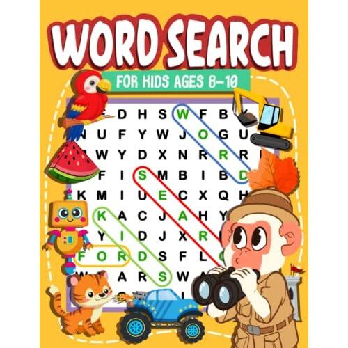 Word Search For Kids Ages 8-10: 100 Themed Vocabulary Building Puzzles For Children (Kids Activity Books)