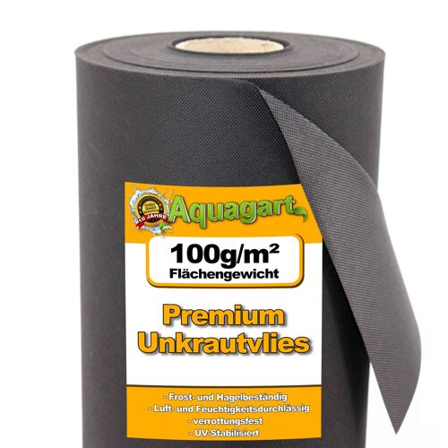 24 M² Film De Paillage, Paillage Anti-Mauvaises Herbes, Voile De Paillage 100 G, 1,6 M De Large