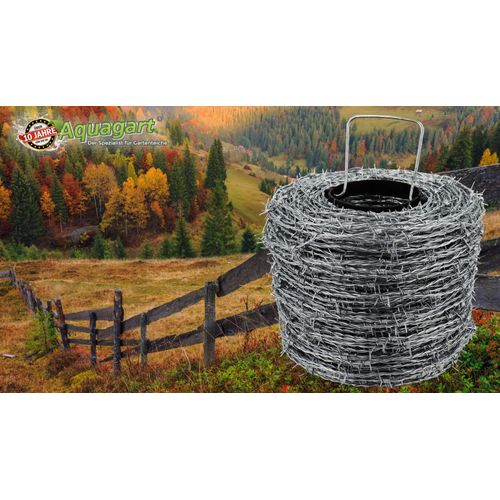 250 m fil de fer barbelé galvanisé, 1,6 / 1,7 mm pour clôture de protection contre la faune sauvage, clôture forestière, grillage noué