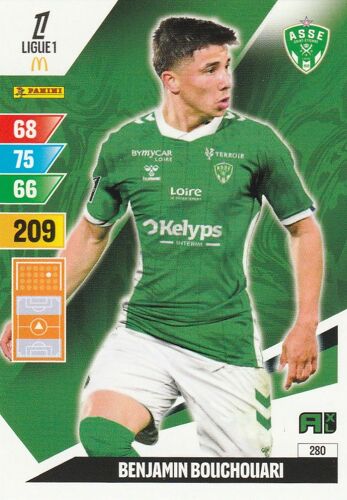 Carte Foot Panini Adrenalyn Xl - N° 280 - Foot 2024 / 2025 - Benjamin Bouchouari - Saint Etienne