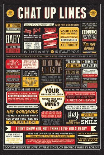 Chat Up Lines -  - Affiche / Poster Envoi En Tube