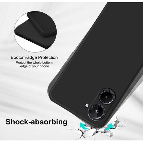 Coque pour Realme 10 4G - housse etui silicone gel fine + verre trempe - NOIR