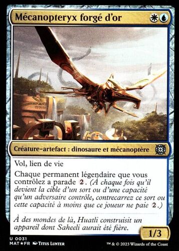 Mécanopteryx Forgé D'or - Foil - Magic - L' Invasion Des Machines - Le Jour D'après - U - 31