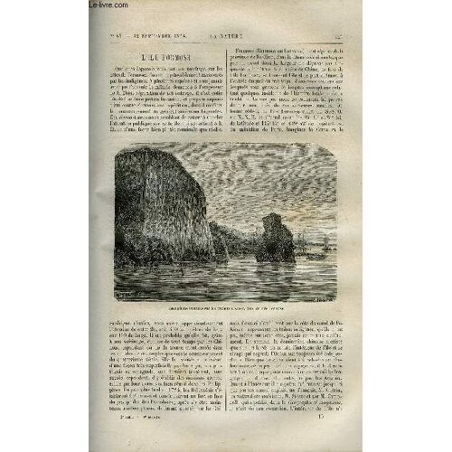 La Nature N° 67 - L Ile Formose Par Gabriel Marcel, Le Voyage Aérien De J; Duruof Par Gaston Tissandier, Voyage De Nuit En Ballon Par C. Flammarion, Le Boomerang, La Cristallisation Du Verre(...)