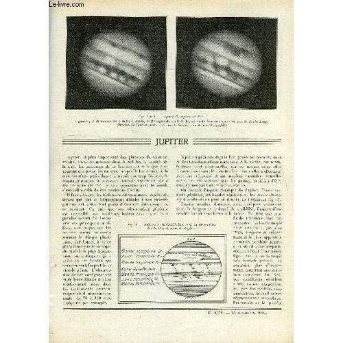 La Nature N° 2773 - Jupiter Par Rudaux, Les Vins D Algérie Par Fabre, La Télévision Par Weiss, Les Résultats De La Différenciation Cellulaire: Les Tissus Par Aron, L Auotoxydaation Catalytique Par(...)