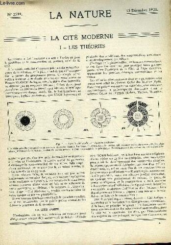 La Nature N° 2799 - La Cité Moderne: Les Théories Par Lardat, L Aviation Légère En France Et À L Étranger: Le Concours D Orly Par Carlier, Les Progrès En France Du Film Sonore Par Hémardinquer(...)