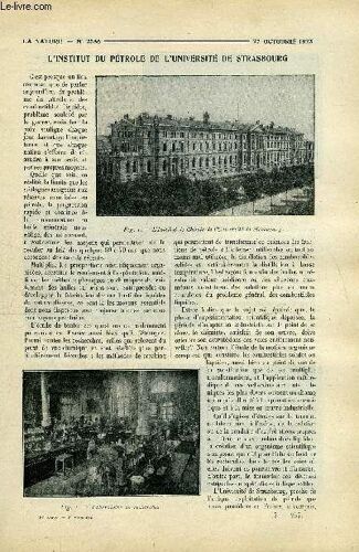 La Nature N° 2586 - L Institut Du Pétrole De L Université De Strasbourg Par Gault, La Nouvelle Carte De France Par Martel, Le Blaireau Par Coopman, La Science En Famille Par Doublet, Les Animaux De(...)