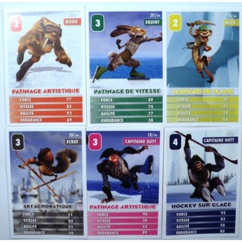 Lot N°2 / 6 Cartes "Intermarché" - L'âge De Glace - Les Courses Arctiques