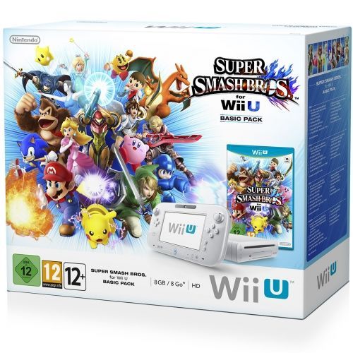 Nintendo Wii U - Basic Pack - console de jeux - Full HD, 1080i, HD, 480p, 480i - blanc - Super Smash Bros.