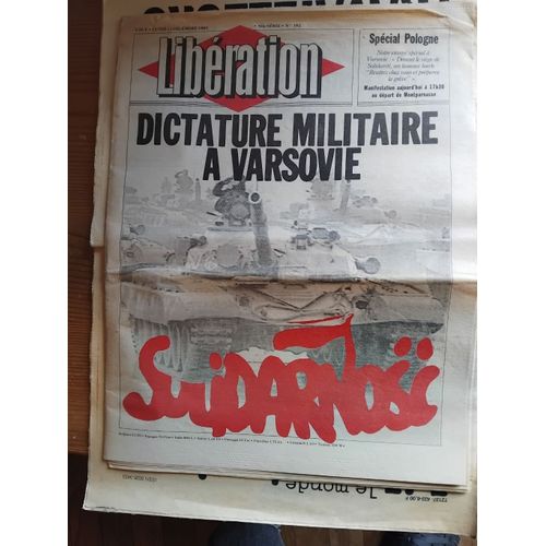 Journal Liberation Du 14/12/1981 : Solidarnosc !