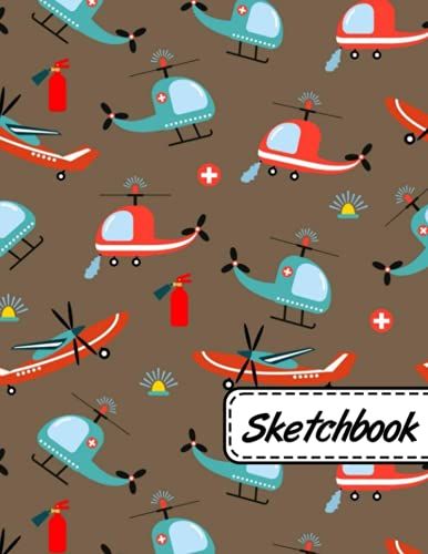Sketchbook: Beautiful Helicopter, Journal For Girls And Boys - With Blank Pages, Perfect For Doodling, Sketching And Notes.