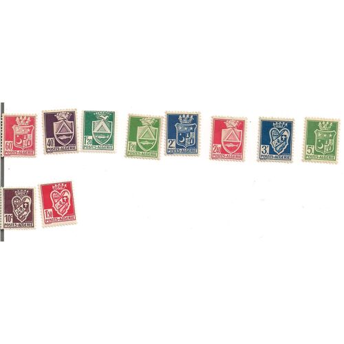 Algérie- Lot De 10 Timbres Neufs Blasons