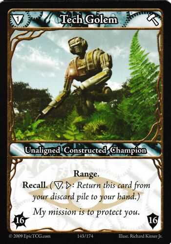 Carte Trading Card Game Epic Time Wars Tech Golem 143/174 Vo
