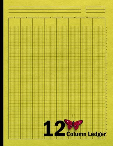 12 Column Ledger Book: Checking Account Ledger, Twelve Column Ledger Pad, 12 Column Ledger Book, Twelve Column Ledger, Accounting Record Keeping Books, 120, Size 8.5"X11"( Volume-9)