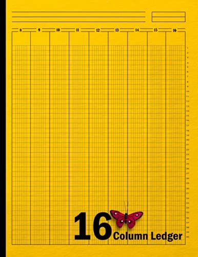 16 Column Ledger: Sixteen Column Account Ledger Log Book, 120, Size 8.5"X11"( Volume-8)
